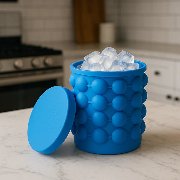 🧊 Seau à Glaçons 2-en-1 – Compact, Stylé & Ultra Pratique !